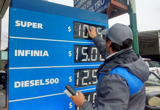 Aumento de Combustibles