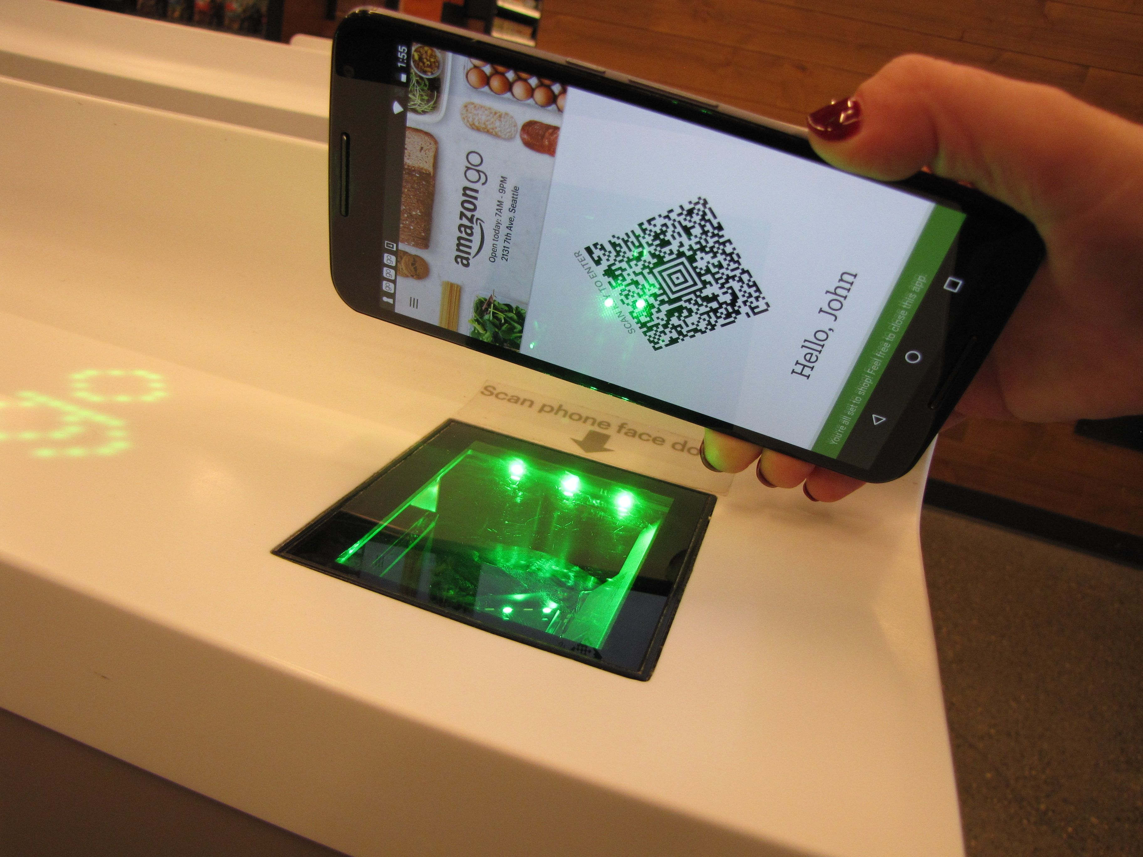 Amazon GO: to scan with smartphone 